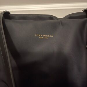 TORY BURCH diaper bag with changing pad. Black.